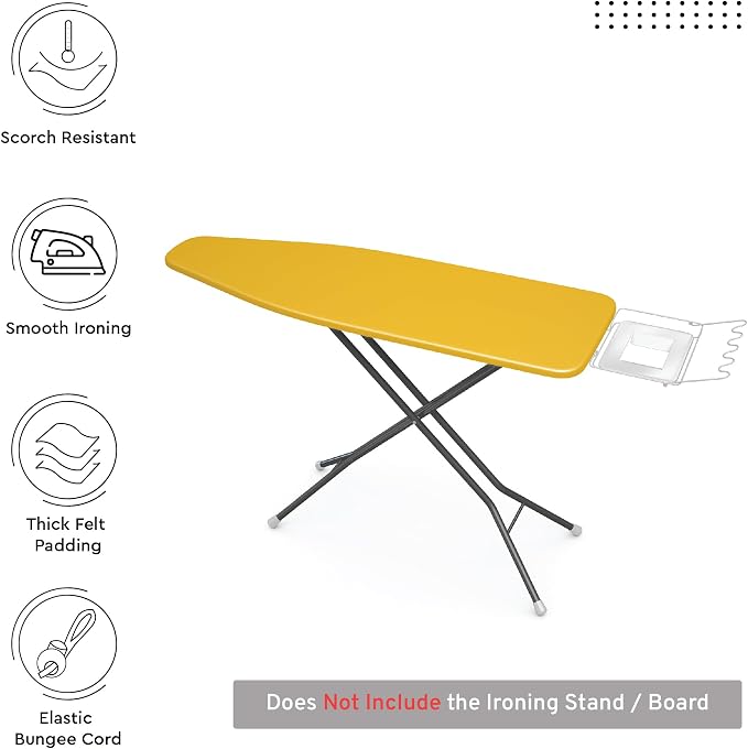 Encasa XO Ironing Board Cover and Pad, Medium 42"x14" - Image 2