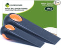 Door Stoppers for Bottom of Door, 2-Combo Pack Black and Orange | Magic Ball by COVERCORNER