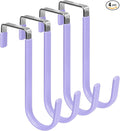 FYY Over the Door Hooks, Single-Hanger 4 Pack, Fits Doors 1 3/8" Lavender | by FYY