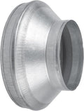 12" to 8" Inch Duct Pipe Adapter - Galvanized Steel HVAC Ducting Reducer for Ventilation - PVC Pipe, Hose Coupler - Heavy Duty Exhaust, Air Conditioner Fittings - Vent Flange Connector