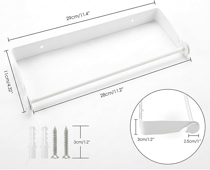 PHUNAYA Under Cabinet Paper Towel Holder Wall Mount - Image 4