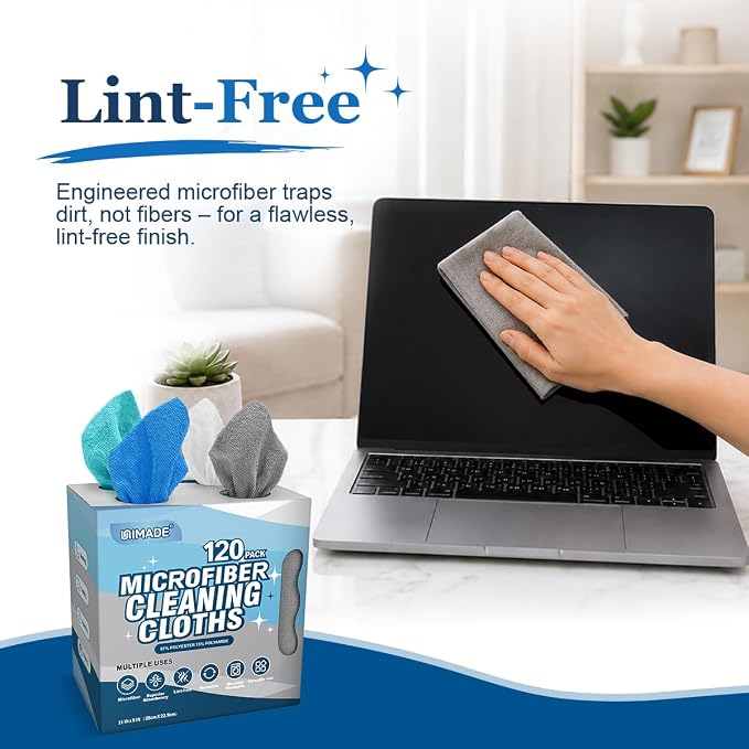 UNIMADE Microfiber Cleaning Cloth, 120 Pack Microfiber Towels - Image 3