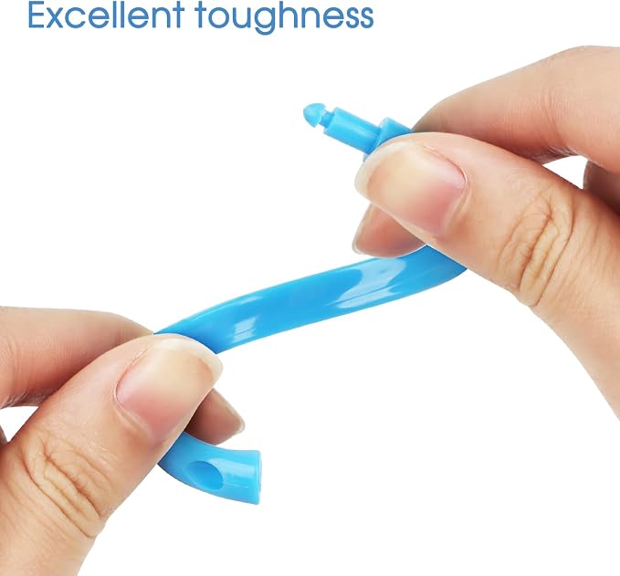 Light Blue Shower Curtain Hooks - Image 2