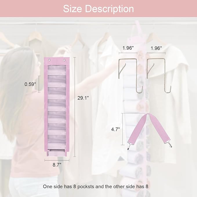 DHSFKBE Legging Organizer Storage, Foldable Hanging Closet Organizer Storage - Image 6