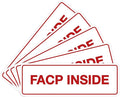 Signs ByLITA Standard FACP Inside Sign | Fire Safety Signage (White/Red) - Small 5 Pack