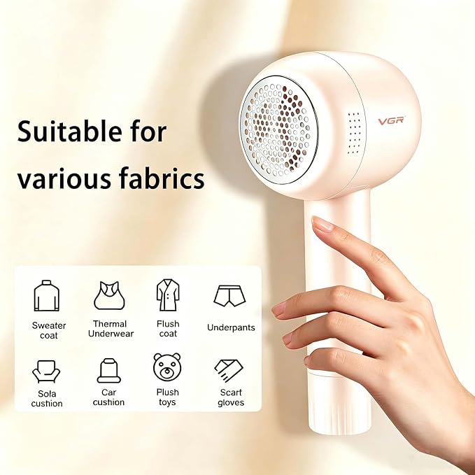 VGR 813 Rechargeable Fabric Shaver, 6-Blade Lint Remover, at home or while - Image 6