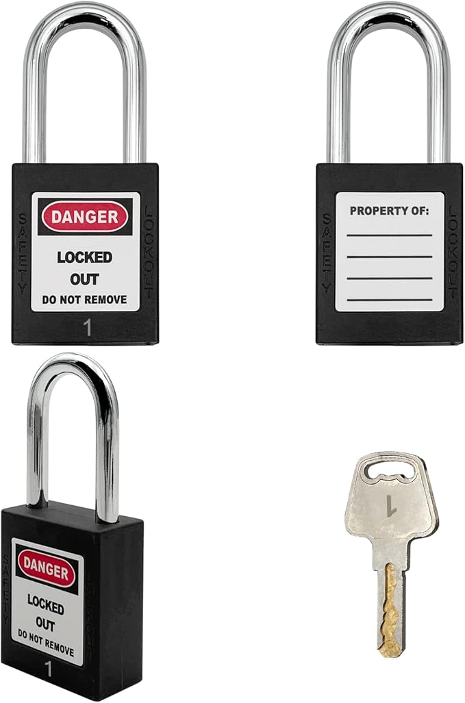 Lockout Tagout Locks, Safety Padlocks, Loto Locks Keyed Differently Lock Out Tag Out Device Plastic with Lockout TagOut Tags