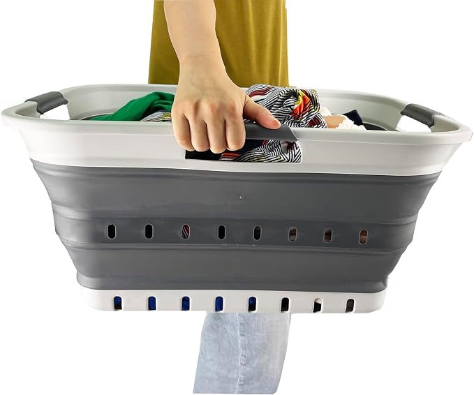 SAMMART 42L Collapsible Plastic Laundry Basket - Image 6