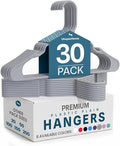Utopia Home Plastic Hangers 30 Pack – Space Saving Clothes Hanger Grey | by UTOPIAHOME