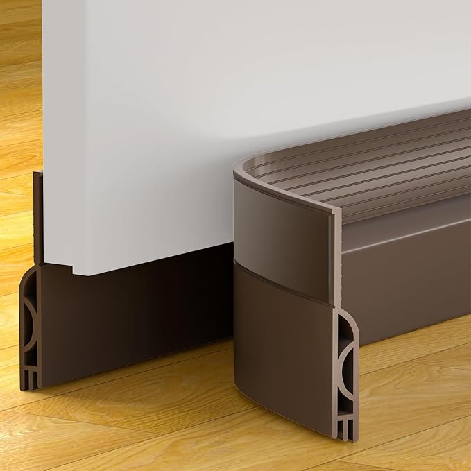 Door Draft Stopper, Door Sweep for Bottom of Door, Weather Stripping Door Seal by OXRQ