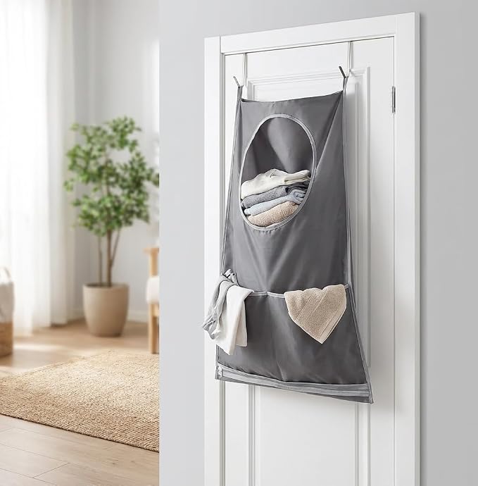 Hanging Laundry Bag, Over the Door Laundry Hamper - Image 2