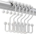 Titanker Shower Curtain Hooks Rings, Rust Resistant Metal Double Glide Shower by Titanker
