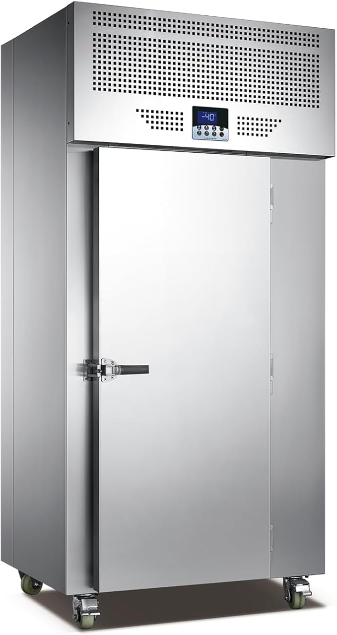 Kolice Commercial Heavy Duty 15 Trays Blast Chiller With Trolley Cart, Flash Freezer, Shock Freezing Refrigerator for Restaurant,Hotel,School,Bakery,Canteen,Cafe,Bar-Lowest temperature -40°F