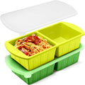 2 Pack Silicone Freezer Trays With Lid For Easy Storage Silicone Soup Freezer Molds 2 Cup ，Perfect For ice cube tray Freezing Broth Sauces Store Leftovers , Leakproof, Easy Release Dishwasher Safe