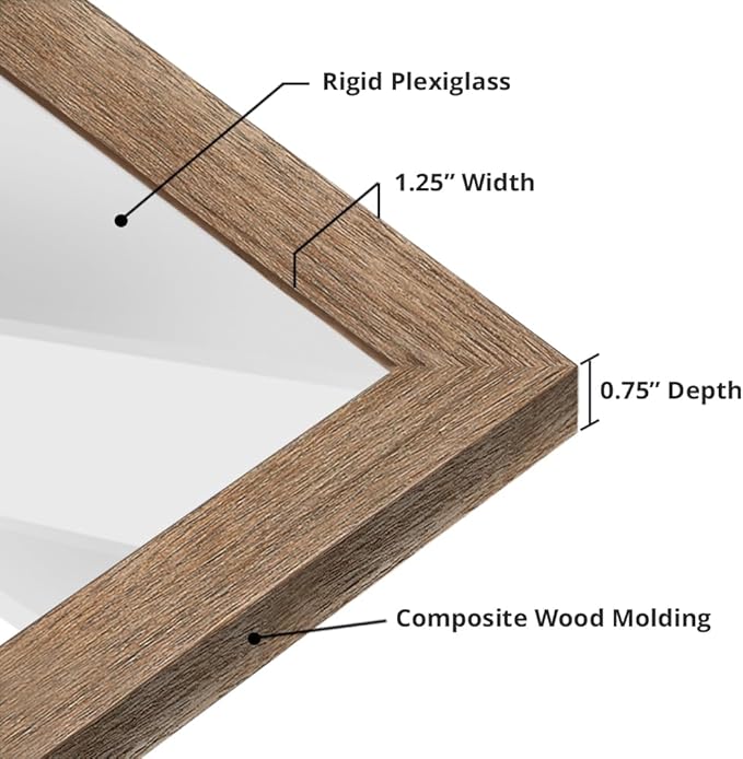 wallsthatspeak 16x16 Brown Barnwood Picture Frame for Puzzles Posters Photos or Artwork