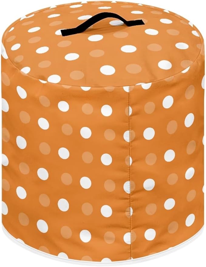 Dust Cover for 6 Quart Pressure Cooker Air Fryer Rice Cooker Small Appliance Covers, Washable Air Fryer Dust Cover for Kitchen Counter- Orange Polka Dot