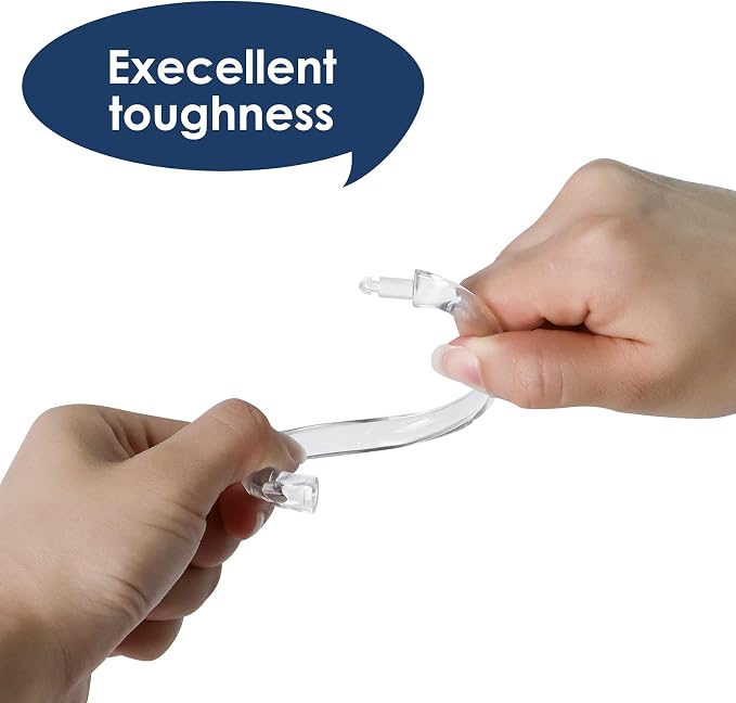 Clear Plastic Shower Curtain Rings, O Shaped Shower Rings - Image 2