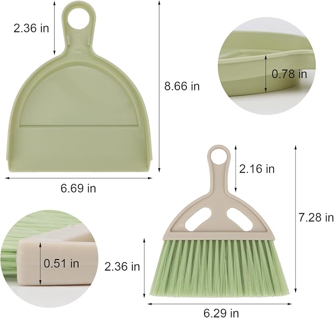 1 Pcs Mini Broom and Dustpan Set Small Whisk Broom Hand Held - Image 2