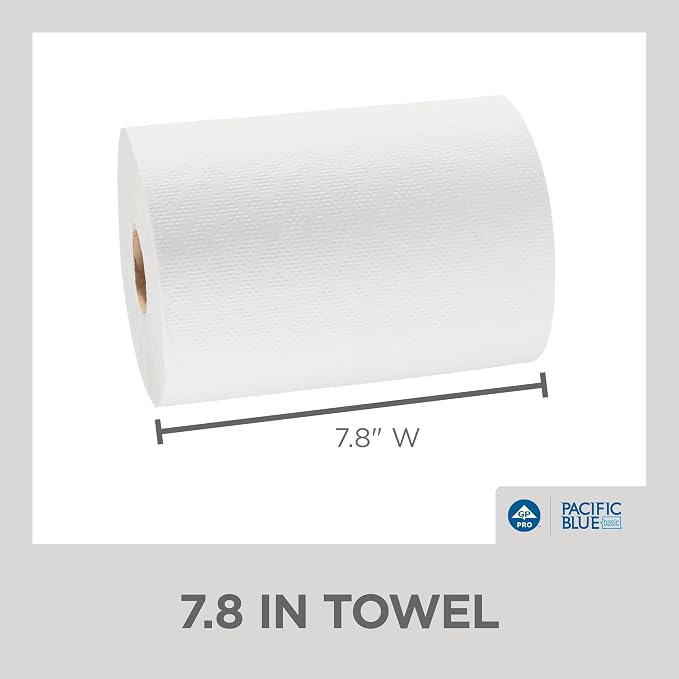 Georgia-PacificBlue Basic Paper Towel Rolls by PRO, 350 Feet Per Roll, 12 Rolls - Image 4