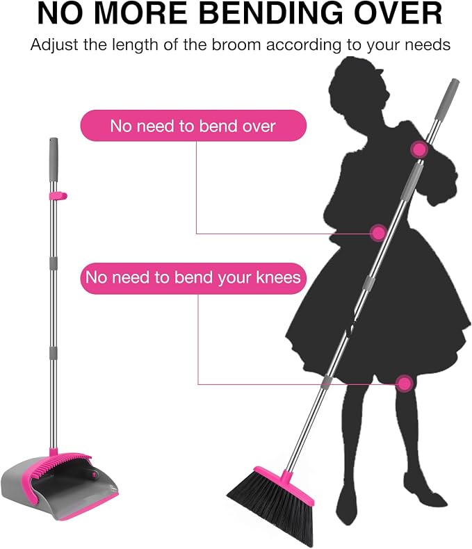 NACENA Broom and Dustpan Set - Image 3