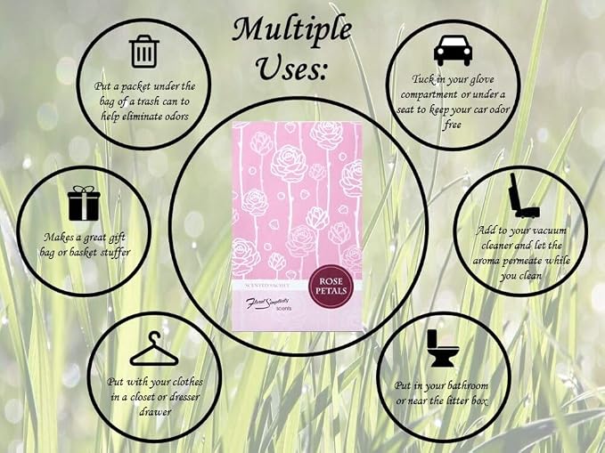 Rose Petals Scented Sachets Pack of 6, Spring and Summer - Image 3