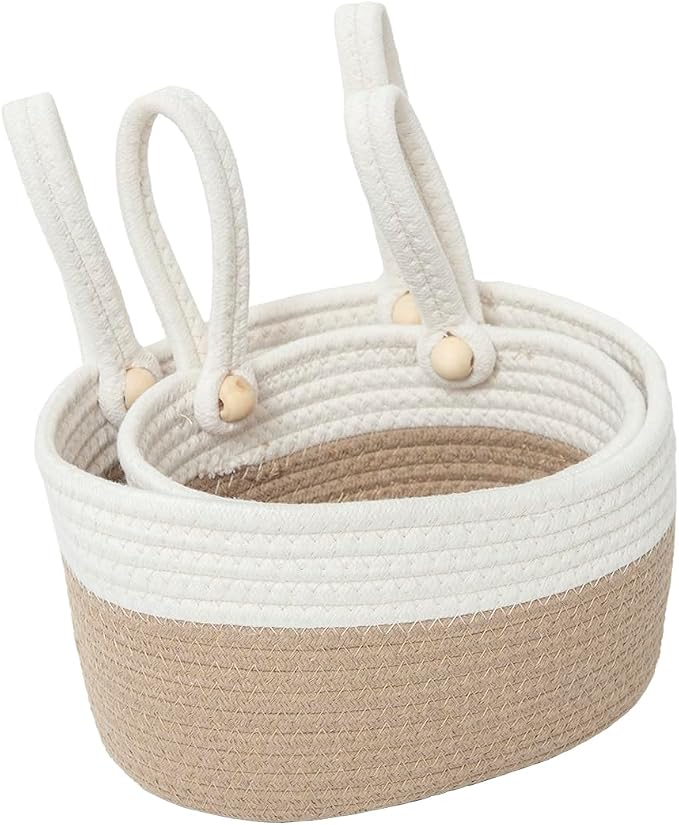 YAHUAN Cotton Hanging Basket for Organizing Hanging Wall Basket - Image 2