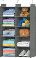 5 Tier Hanging Closet Organizer, Dual Row Wardrobe Storage by ALLTIDYUP