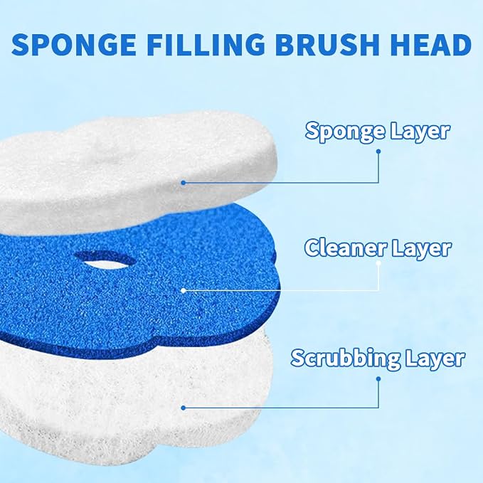 48 Count Disposable Toilet Brush Refill Pads, Disposable Toilet Bowl Wand - Image 4
