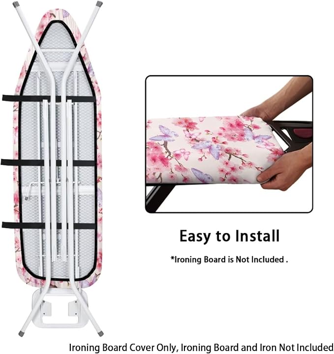 Butterfly Cherry Blossoms Pattern Ironing Board Cover 15x54 Inch Standard - Image 5