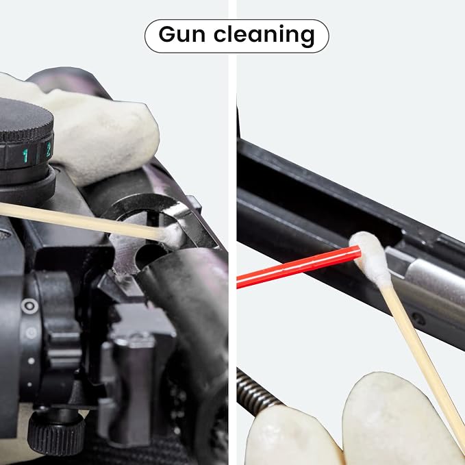 PINGMIC Gun Cleaning Swabs, Precision Cleaning, Pointed Tips - Image 6