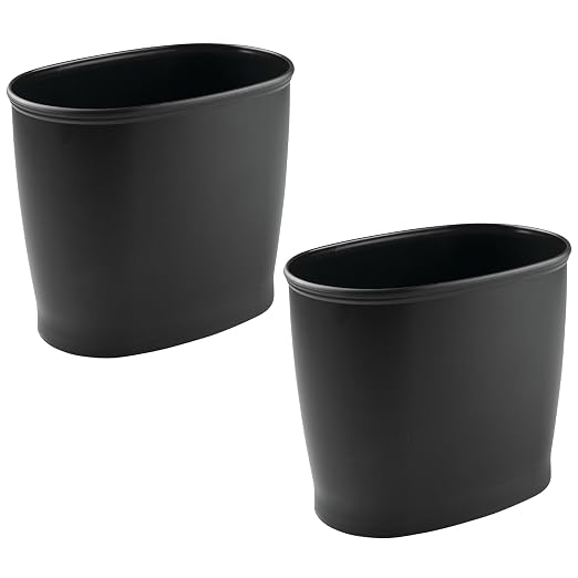 iDesign Slim Plastic Bathroom Trash Can, by iDesign