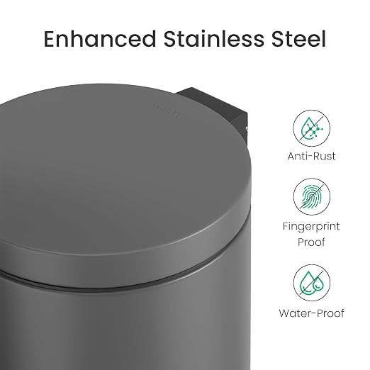 Cesun Small Round Bathroom Trash Can - Image 3