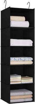 Hanging Closet Organizer 5-Shelf, Oxford Fabric Wardrobe Storage, shoes & by DonYeco