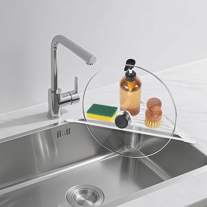 HANZENMA Triangular Sink Rack, Foldable Sink Drying mat, Heat-Resistant - Image 7
