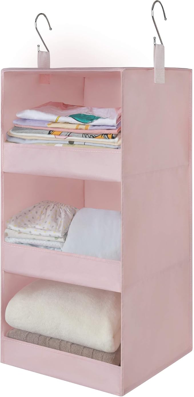 GRANNY SAYS 3-Shelf Hanging Closet Organizer, Foldable Storage, No-Sag Support by GRANNYSAYS