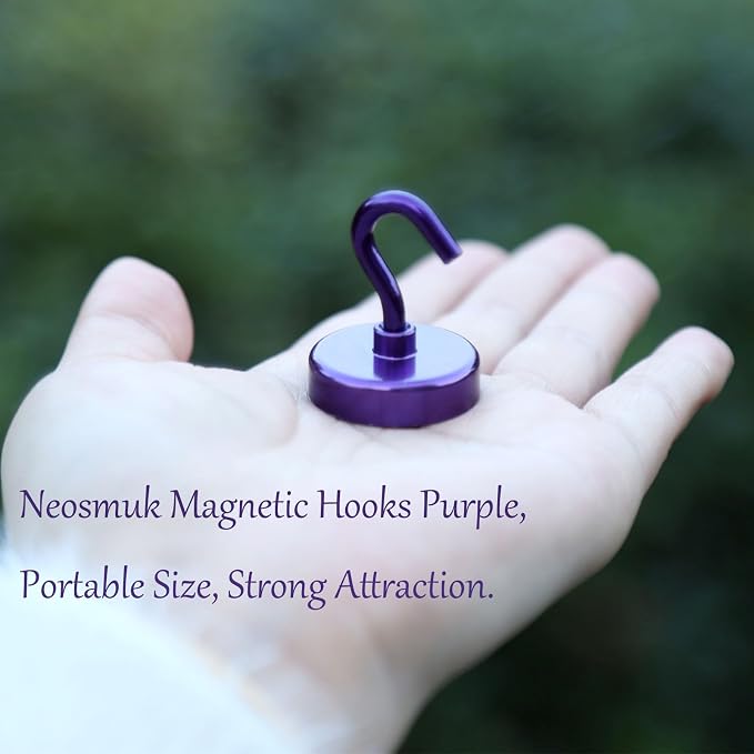 Neosmuk Magnetic Hooks, 85lb Heavy Duty, 10 Pack - Image 2