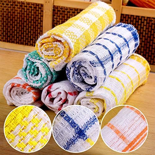 Patelai 12 Kitchen Dish Rags, Bright Color, 13.8'' X 13.8'', 11.8 X 11.8'' - Image 3