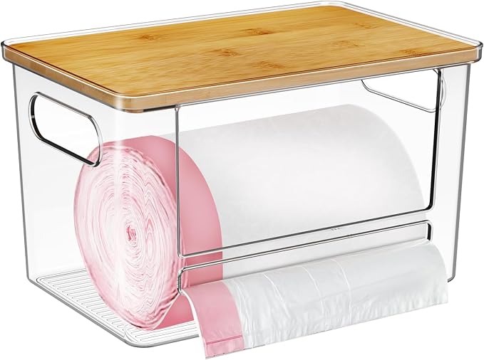 Trash Bag Holder, Acrylic Garbage Bag Dispenser by Ginnerella