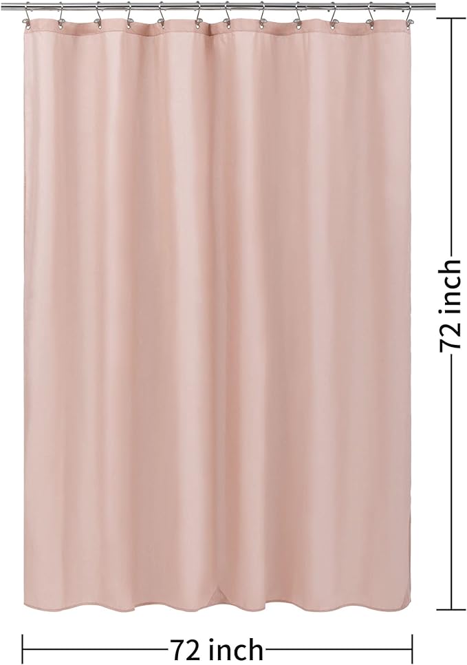 ALYVIA SPRING Waterproof Fabric Shower Curtain or Liner Blush Pink - Image 7