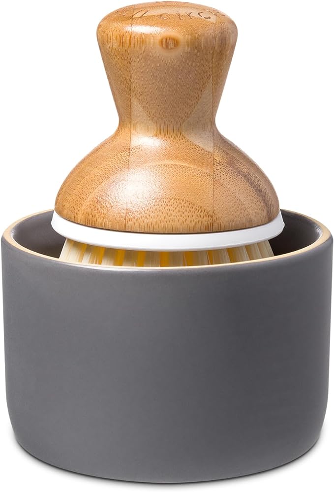 Full Circle Bubbly Palm Brush & Ceramic Soap Dispenser - Image 2