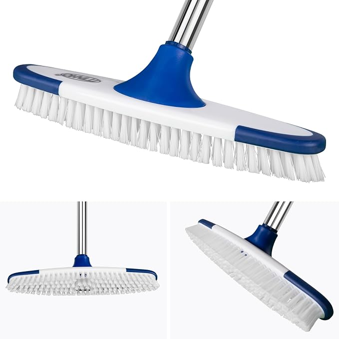 Floor Scrub Brush with Long Handle - Image 2