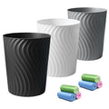 YGJT Small Trash Can, 3 Pack 1.8 Gallons Bathroom Trash Can by YGJT