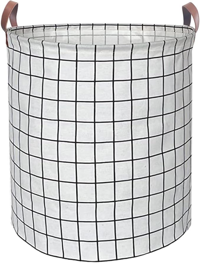 Waterproof Laundry Hamper Collapsible Laundry Basket Leather Handle Laundry Bag by %E2%80%8ETeLUVHome