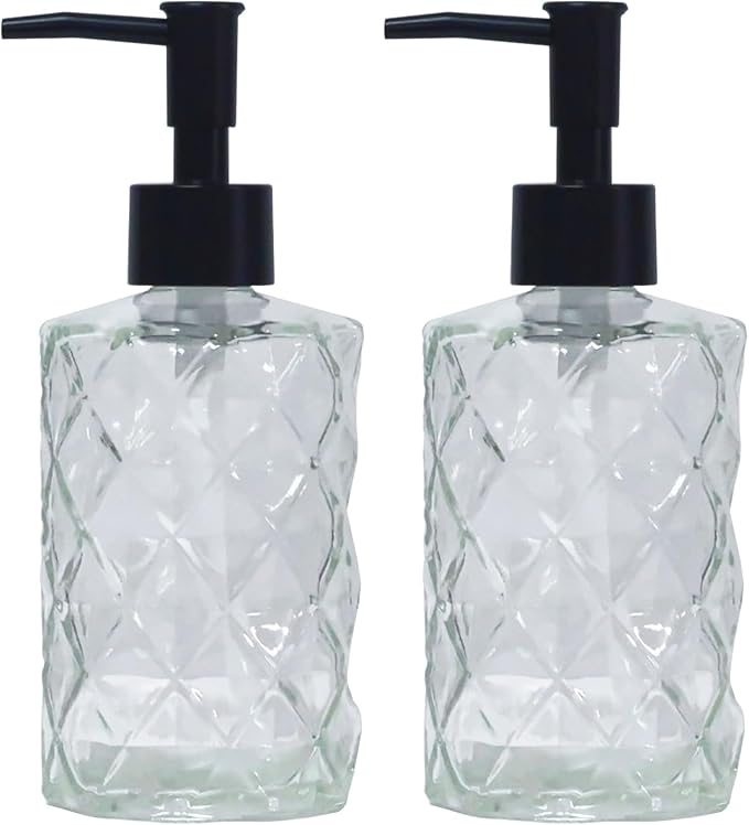 YYTSGG Crystal Clear Glass Soap Dispenser by YYTSGG