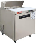 WESTLAKE 27" W Refrigerator Sandwich & Salad Prep Table Commercial Stainless Steel Counter Fan Cooling Refrigerator with 8 Pans-27 Inches for Restaurant, Bar, Shop, etc