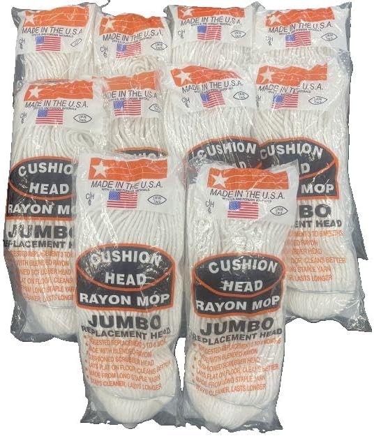 Jumbo Rayon Replacement Mop Head 10-Pack by Unknown