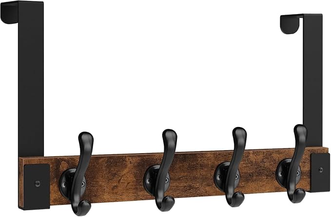 Over The Door Hooks Heavy Duty, Wood Over Door Hanger Hook by Homode