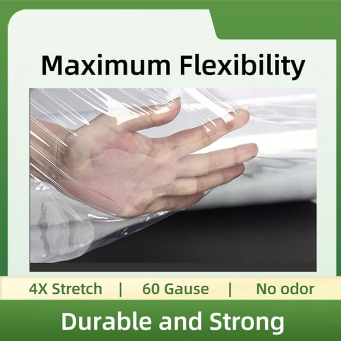 AISEY Stretch Wrap Roll Heavy Duty Plastic Moving Wrap 11.8" X 500FT - Image 4