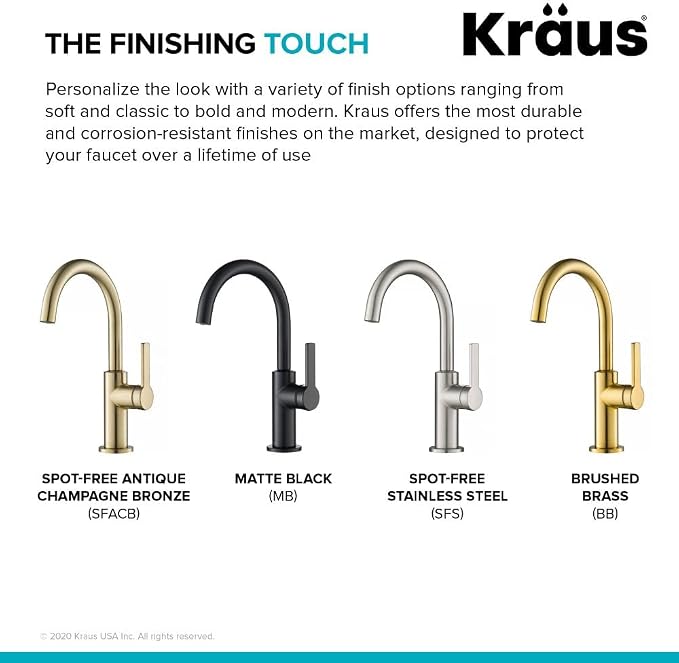 KRAUS Oletto Single Handle Kitchen Bar Faucet in Matte Black, KPF-2822MB - Image 8