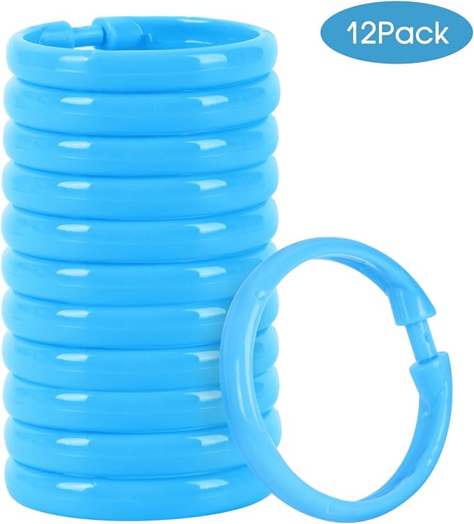 Light Blue Shower Curtain Hooks - Image 8